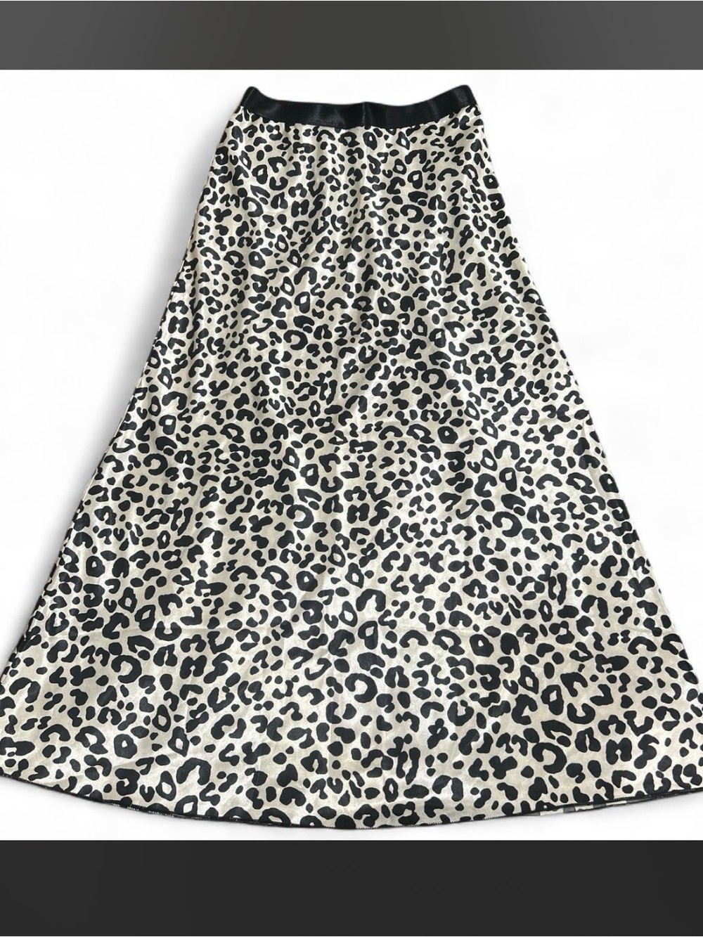 Victoria's Secret Leopard Print Maxi Skirt - Black & Cream